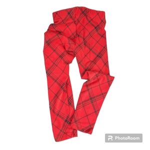 Polo by Ralph Lauren, Plaid long pants/leggings. Girls size 4. Red and b…
